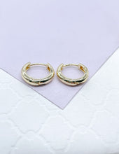 Load image into Gallery viewer, 18k Gold Filled Small Smooth Edged Plain Hoop EarringsWholesale Jewelry Supplies
