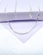 Load image into Gallery viewer, 18k Gold Filled 2mm Flat Beaded Necklace
