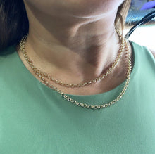 Load image into Gallery viewer, 18k Gold Filled 4mm Rolo Chain, Dainty chains, Plain Chain