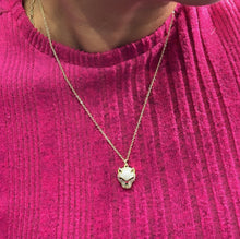 Load image into Gallery viewer, 18k Gold Filled Large Panther Charm Necklace With Curb Chain