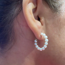 Load image into Gallery viewer, 18k Gold Filled Open Plain Pearl Hoop