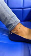 Load image into Gallery viewer, 18k Gold Filled Colorful Flower Charm Anklet