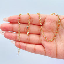 Load image into Gallery viewer, 18k Gold Filled 4mm Rolo Chain, Dainty chains, Plain Chain