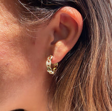 Load image into Gallery viewer, 18k Gold Filled Puffy Mariner Open Hoop Earring