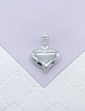 Load image into Gallery viewer, 18k Gold Filled Small Curvy Puffy Heart Pendant, Available in Silver