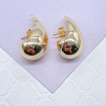 Load image into Gallery viewer, Gorgeous 18k Gold Filled XL Plain Tear Drop Earrings