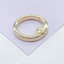 Load image into Gallery viewer, 18k Gold Filled Extra Large Smooth Clasp Madd for Jewlery Making