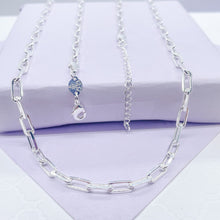 Load image into Gallery viewer, Silver Filled Paper Clip Chains