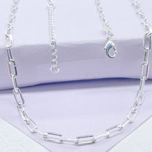 Load image into Gallery viewer, Silver Filled 16 Inch Paper Clip Chains Available in 3 Sizes
