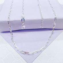 Load image into Gallery viewer, Silver Filled Paper Clip Chains