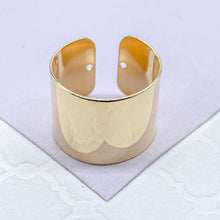 Load image into Gallery viewer, 18k Gold Filled Plain Thin, Wide Adjustable Ring