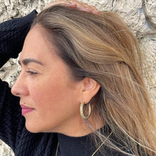 Load image into Gallery viewer, 18k Gold Filled Open Coil Twisted Hoop Earrings