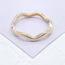 Load image into Gallery viewer, 18k Gold Filled Plain Smooth Wavy Ring