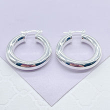 Load image into Gallery viewer, 18k Gold Filled 5mm Plain Thick 25mm Small Hoops