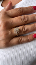 Load image into Gallery viewer, 18k Gold Filled Beaded Ring: Adjustable Colorful CZ Stone
