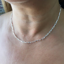 Load image into Gallery viewer, Silver Filled Paper Clip Chains
