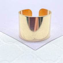 Load image into Gallery viewer, 18k Gold Filled Plain Thin, Wide Adjustable Ring