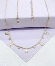 Load image into Gallery viewer, 18k Gold Filled Dainty Tear Drop Charm And Cz Stone Choker