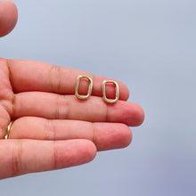 Load image into Gallery viewer, 18k Gold Filled Thin Long Smooth Plain Earrings Paper Clip Link Hoops