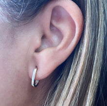 Load image into Gallery viewer, 18k Gold Filled Thin Long Smooth Plain Earrings Paper Clip Link Hoops