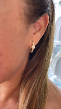 Load image into Gallery viewer, 18k Gold Filled Beaded Style With CZ Center Earrings and Ring Style