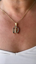 Load image into Gallery viewer, 18k Gold Filled Saint Jude Charm Colorful Baguette and Round CZ Charm