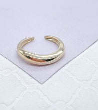 Load image into Gallery viewer, Adjustable Plain 18k Gold Filled Dainty Dome Ring