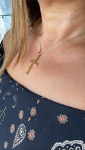 Load image into Gallery viewer, 18k Gold Filled Smooth Dainty See Through Cross