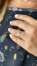 Load image into Gallery viewer, Adjustable 18k Gold Filled Plain Puffy Mariner Link Ring Dainty Jewelry