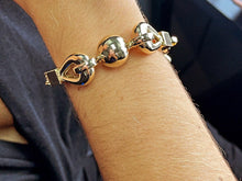 Load image into Gallery viewer, 18k Gold Filled Ball Bracelet: Rolo & Link Chain Sphere