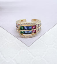 Load image into Gallery viewer, 18k Gold Filled 18k Gold Filled Belt Style Adjustable Ring