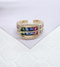 Load image into Gallery viewer, 18k Gold Filled Adjustable Belt Buckle Ring