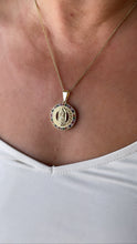 Load image into Gallery viewer, 18k Gold Filled Guadalupe & Saint Jude Medallion Charm with CZ Stone