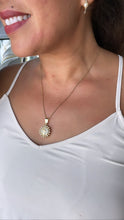 Load image into Gallery viewer, 18k Gold Filled Religious Charm Crowned with CZ Stones & Saint Jude Center