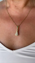 Load image into Gallery viewer, 18k Gold Filled Santa Caridad Mini Pendant Crowned With Pave CZ