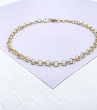 Load image into Gallery viewer, 18k Gold Filled 4mm Plain Rolo Anklet