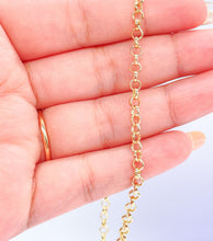 Load image into Gallery viewer, 18k Gold Filled 4mm Plain Rolo Anklet