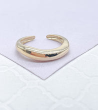 Load image into Gallery viewer, Adjustable Plain 18k Gold Filled Dainty Dome Ring