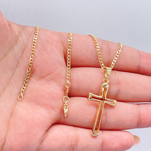 Load image into Gallery viewer, 18k Gold Filled Smooth Dainty See Through Cross