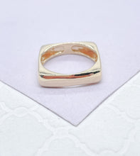 Load image into Gallery viewer, 18k Gold Filled Minimalist Plain Smooth Square Ring