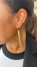 Load image into Gallery viewer, 18k Gold Filled Dangling earring with Individual Cable Chain Links
