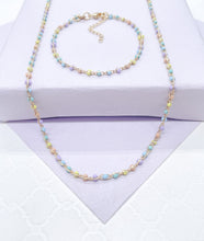 Load image into Gallery viewer, 18k Gold Filled Colorful Bead Set: Summer Beach Jewelry