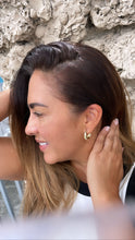 Load image into Gallery viewer, 18k Gold Filled Oval Shape Smooth Plain Huggie Hoop Earring Available in 2 Sizes