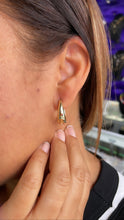 Load image into Gallery viewer, 18k Gold Filled Oval Shape Smooth Plain Huggie Hoop Earring Available in 2 Sizes