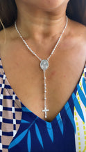 Load image into Gallery viewer, 18k Gold Filled Rosary Chain Necklace: St Jude Medallion & Crucifix