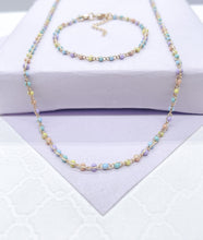 Load image into Gallery viewer, 18k Gold Filled Colorful Bead Set: Summer Beach Jewelry