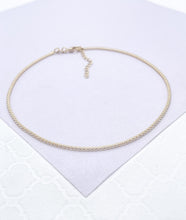 Load image into Gallery viewer, 18k Gold Filled Dainty Ultra-Thin Tennis Chain Anklet, Summer Jewelry, Body Jewelry