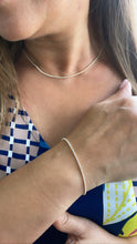 Load image into Gallery viewer, 18k Gold Filled Dainty Ultra-Thin Layering Tennis Chain Bracelet & Choker Set