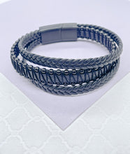 Load image into Gallery viewer, Unisex Leather Cuff Bracelet: Boho Wristband, 3 Styles