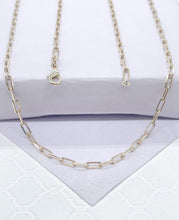 Load image into Gallery viewer, 18k Gold Filled Paper Clip Chain Necklace: Dainty Layering Jewelry